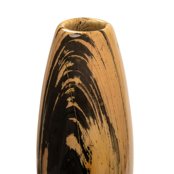 Woodstone vase L   inches closeup