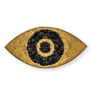 gold and black full crystal eye